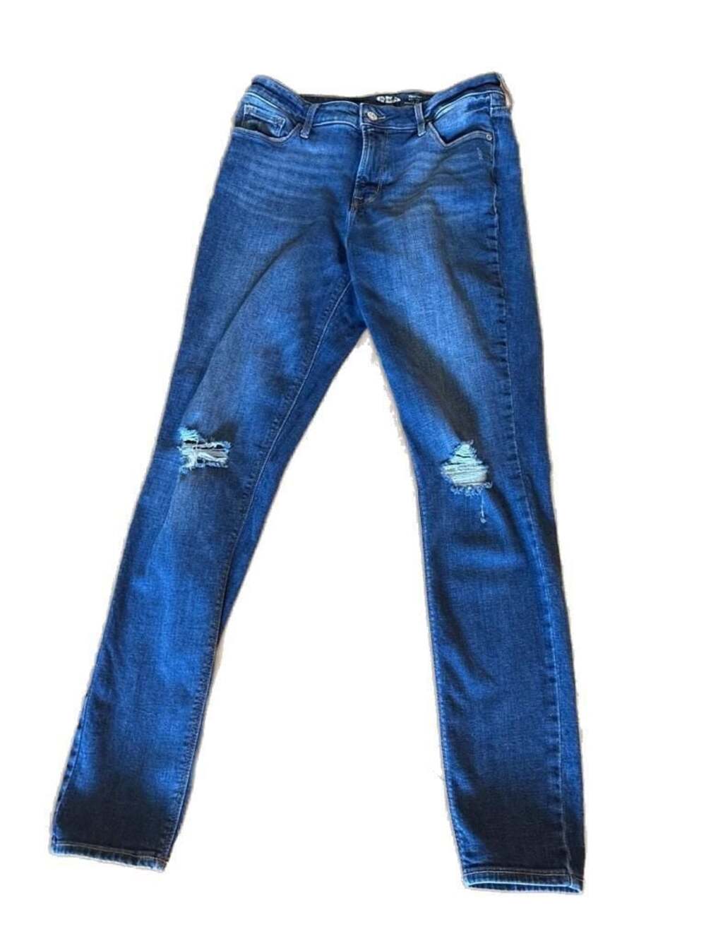 Old Navy Rockstar Secret-Slim Pockets Distressed Skinny Jeans Size 8 Long